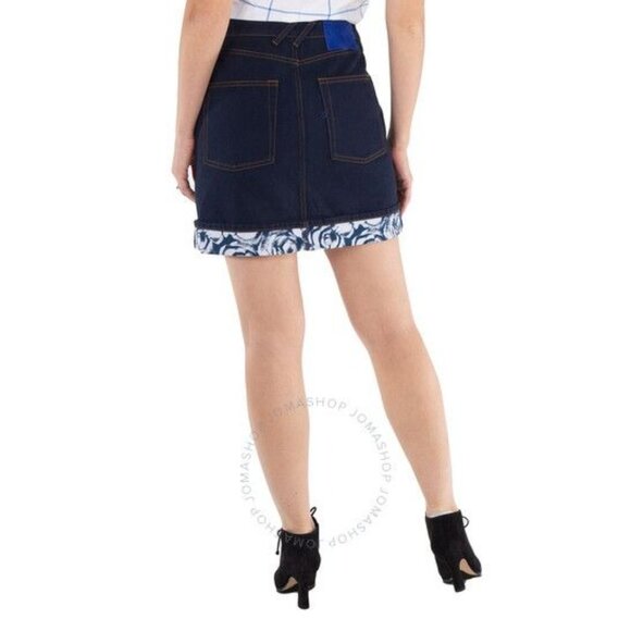 Burberry Women's Blue Heavyweight Denim Cotton Mini Skirt US 10 UK 12 EU 44 - Picture 2 of 16